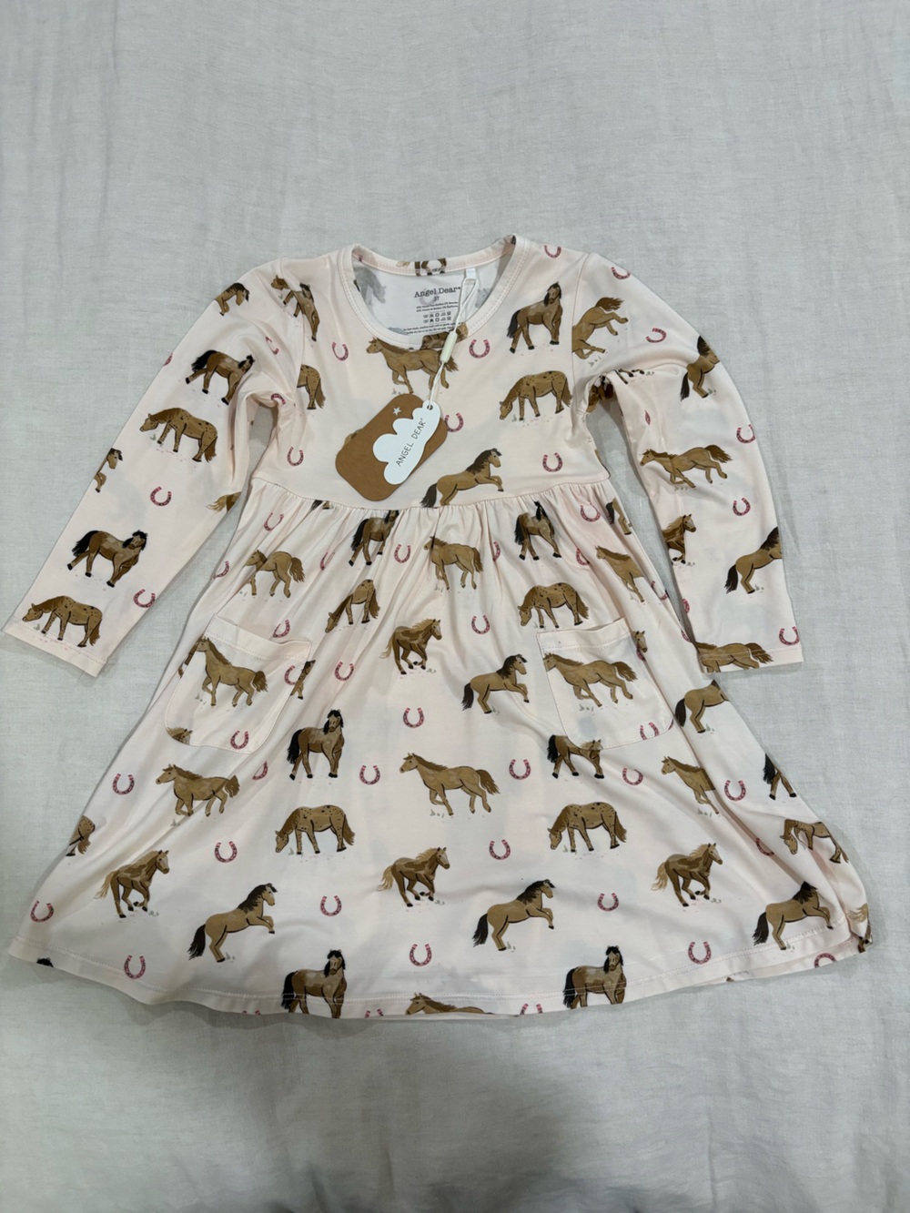NWT Angel Dear Horse Print Girl Dress 3T